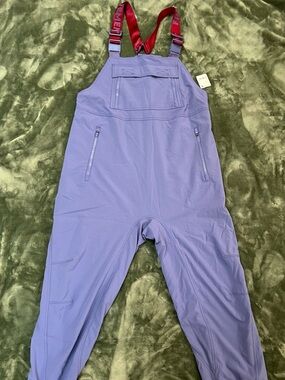 FREE PEOPLE - FP Movement - Lavender Overalls with Maroon Adjustable Straps